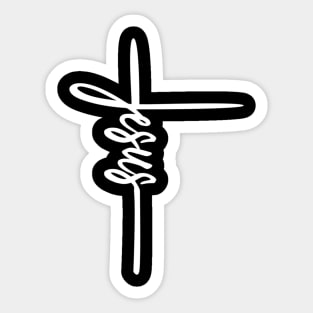 Italic Lettering Jesus Christ Sticker